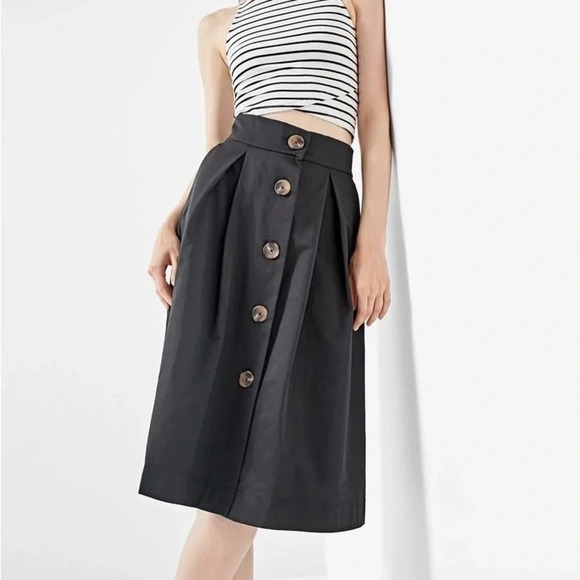 Stradivarius high waist midi skirt in royal blue - Picture 5 of 5